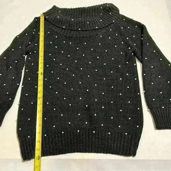 Vintage 80s/90s The Import Workshop Pearl Cowl Neck Ramie Cotton Sweater Medium - Picture 6 of 7